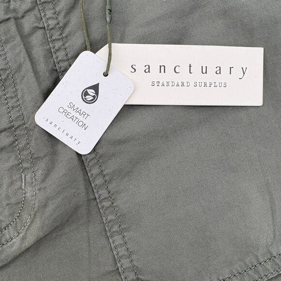 SANCTUARY Shorts Size 20W NEW Switchback Cuffed Short Olive Green - Picture 3 of 6